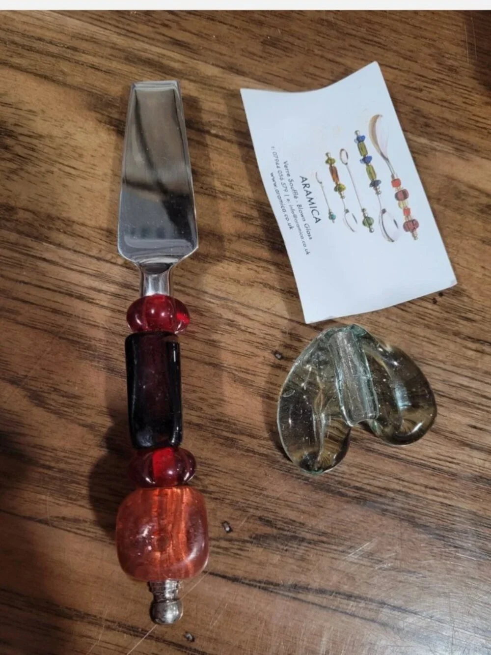Unique Aramica Hand Blown Glass Knife/Spreader